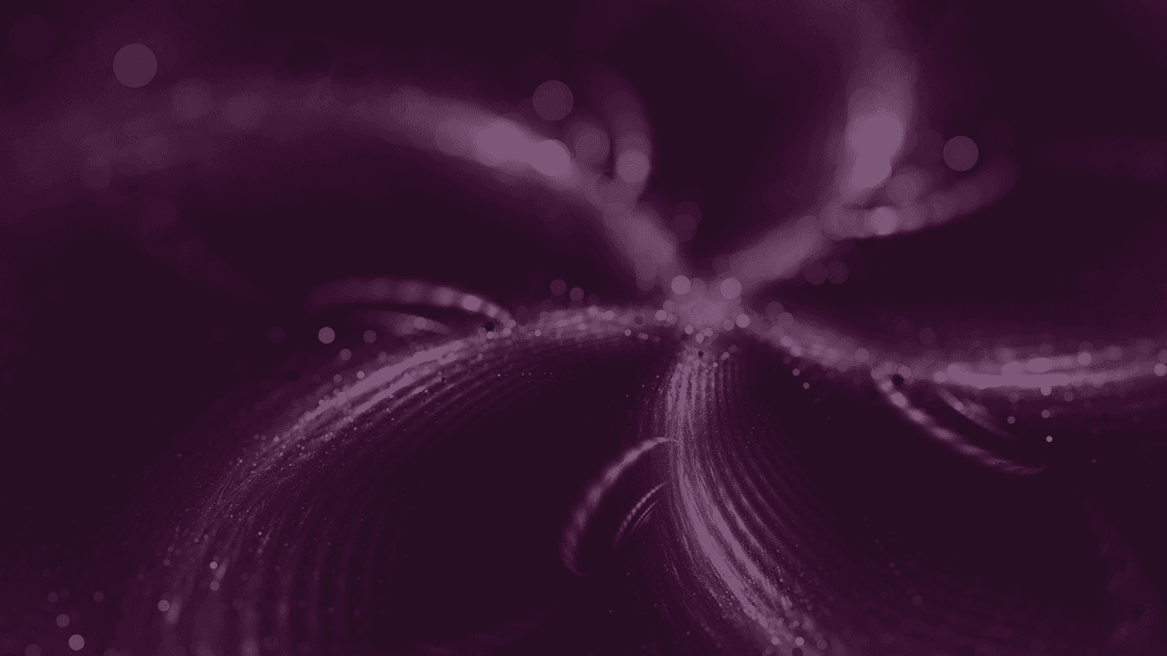 Composição gráfica abstrata em tons de ameixa representando camadas de proteção de dados